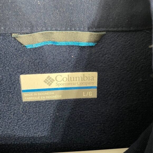 Columbia Jacket Men L Navy Full Zip Fleece Outdoor - Picture 4 of 8